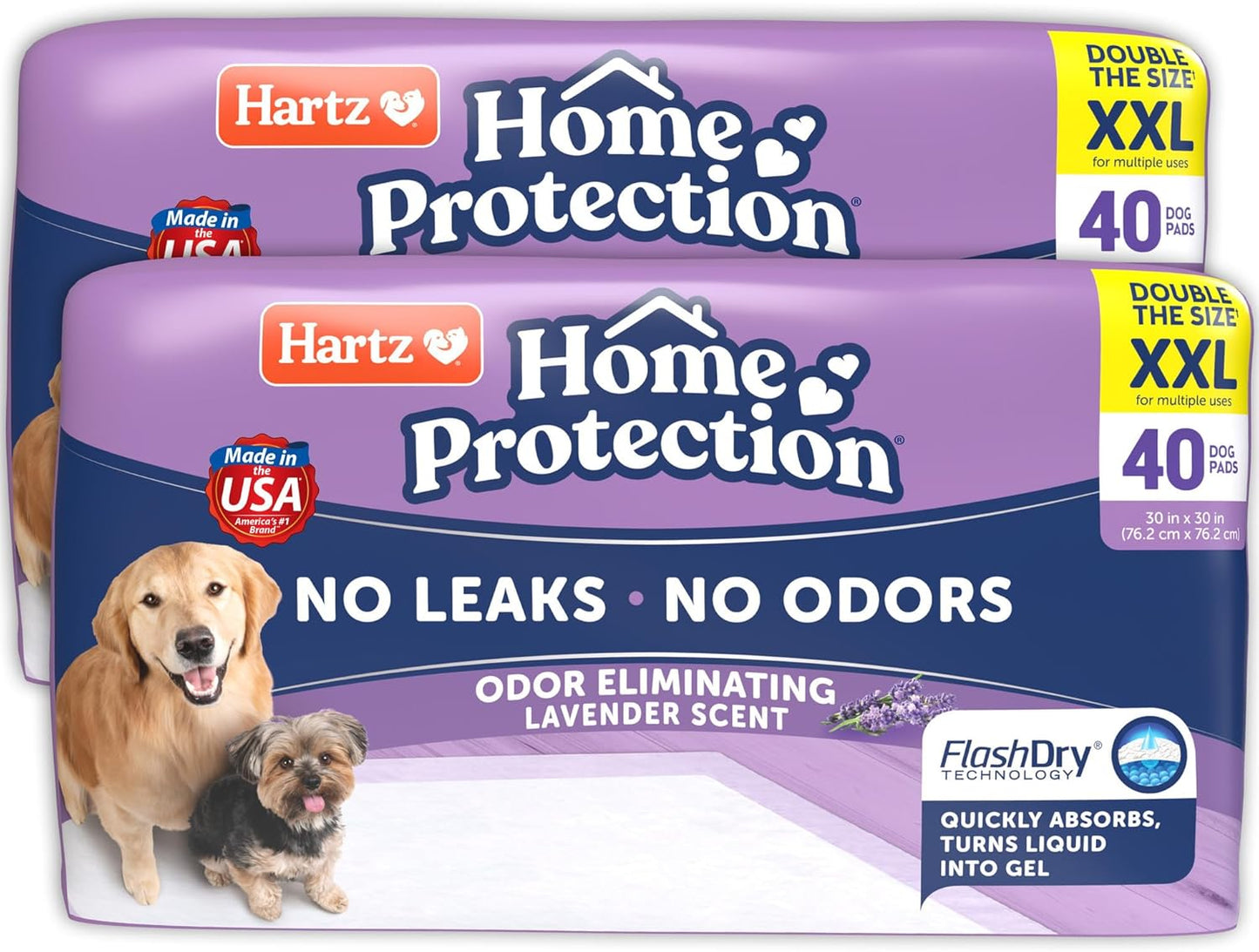 Hartz Home Protection Lavender Scented Dog Pads for XXL Dogs