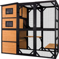 Large Cat Catio 4 Tier Outdoor Indoor Enclosure - Roomy Cat House