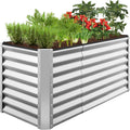 4x2x2ft Outdoor Metal Raised Garden Bed - Deep Root Planter Box