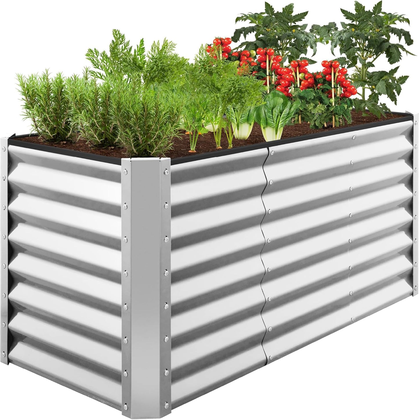 Best Choice Products 4x2x2ft Outdoor Metal Raised Garden Bed