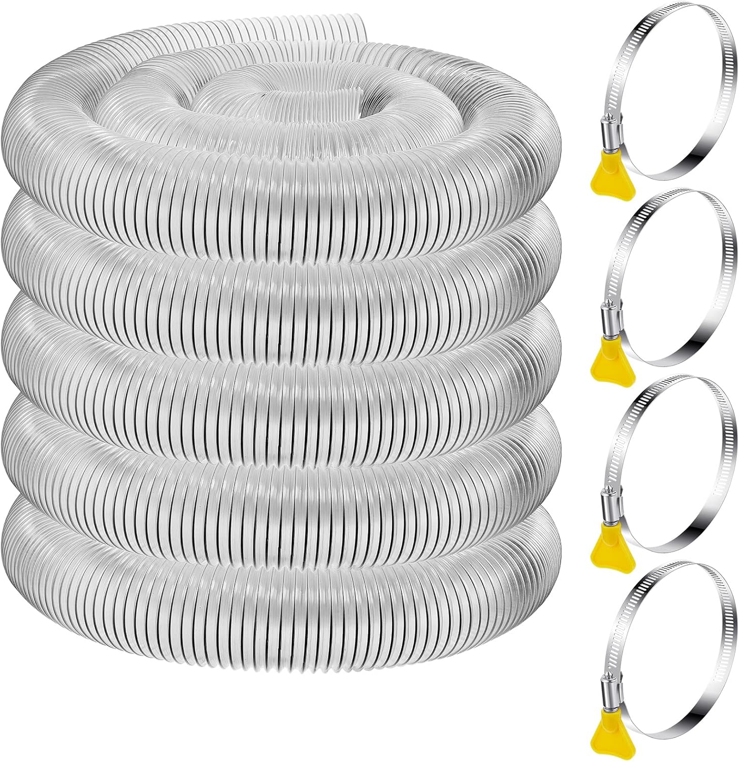 4 Inch 50 ft Heavy PVC Dust Collection Hose for Efficient Filtration