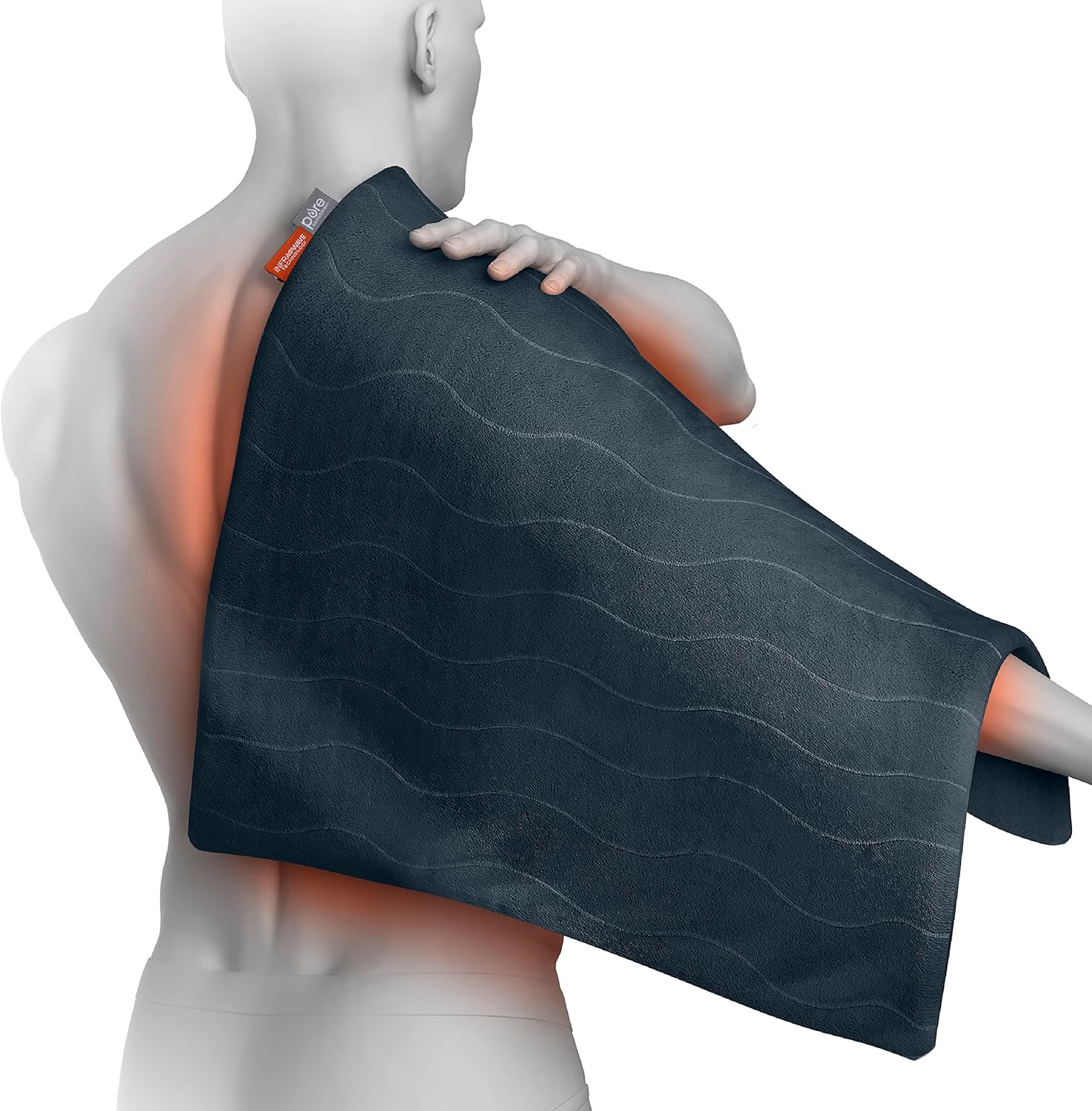 PureRelief Pro Far Infrared Heating Pad - Muscle Relief for Athletes