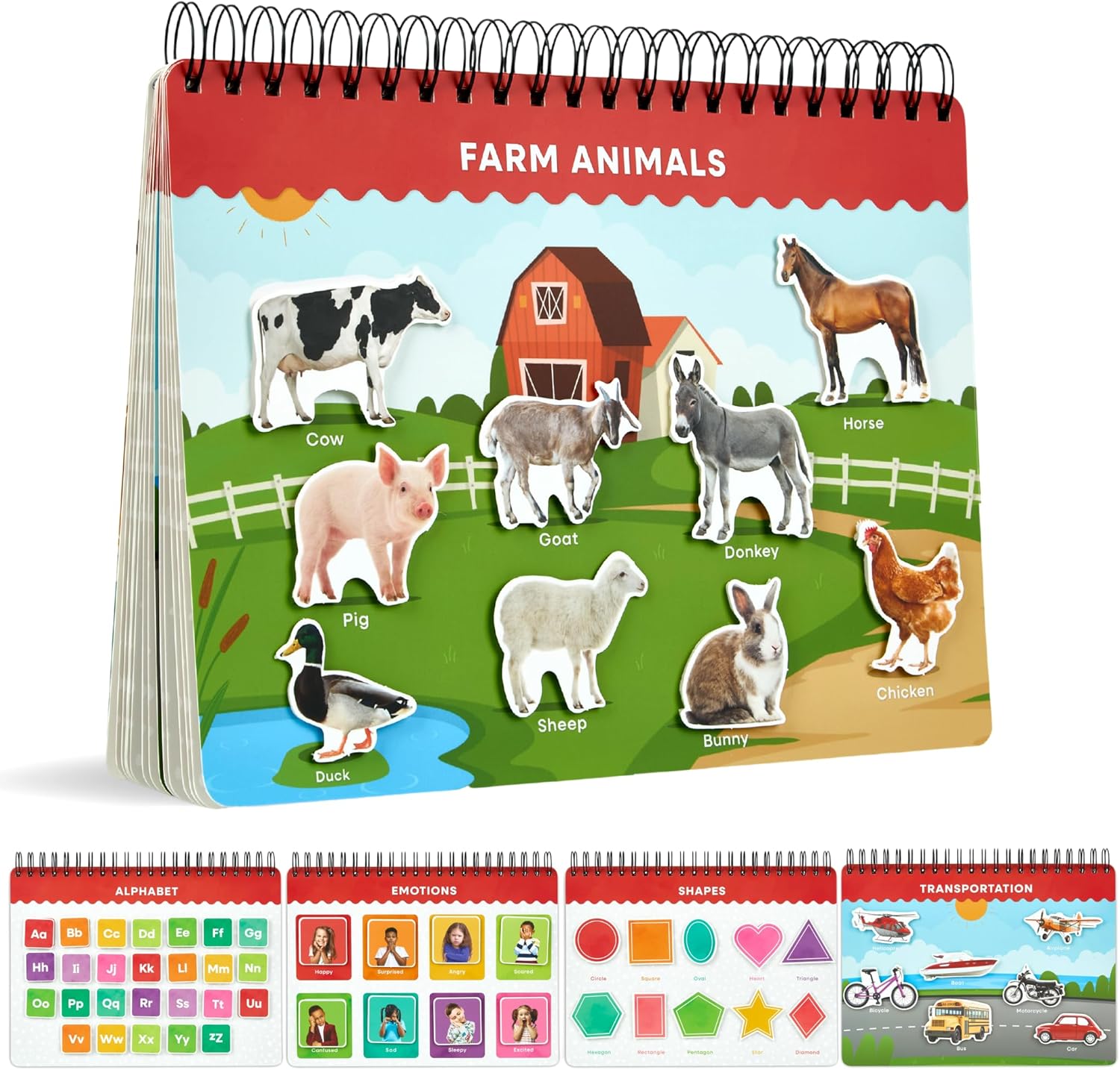 Montessori Busy Book - Interactive Toddler Learning Aid