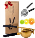 Gold Hand Citrus Juicer for Cocktails - Heavy Duty Stainless Steel