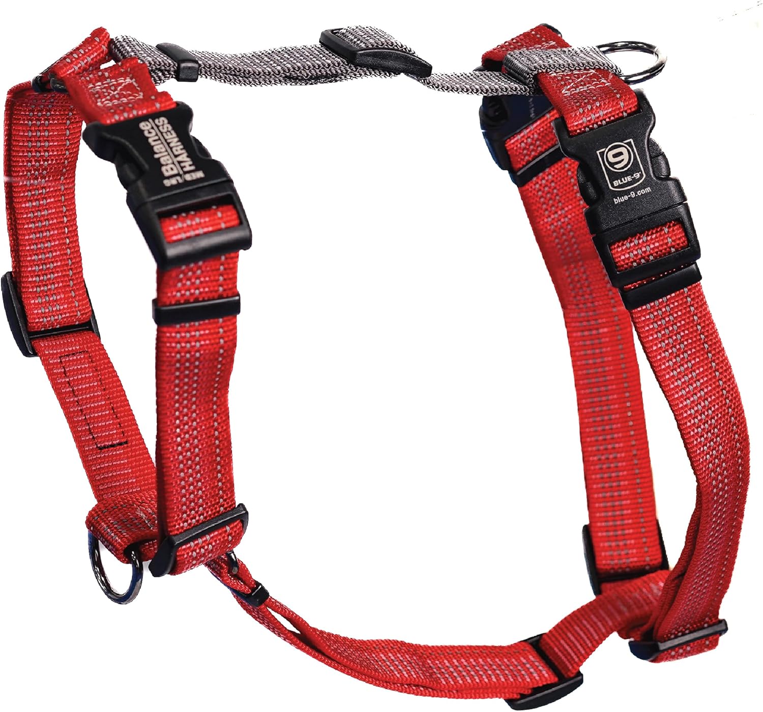Blue-9 Reflective Buckle-Neck Balance Harness for Dogs