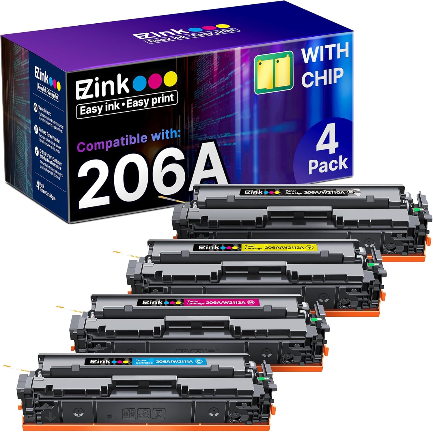 E-Z Ink Compatible Replacement Toner Cartridges for HP 206A