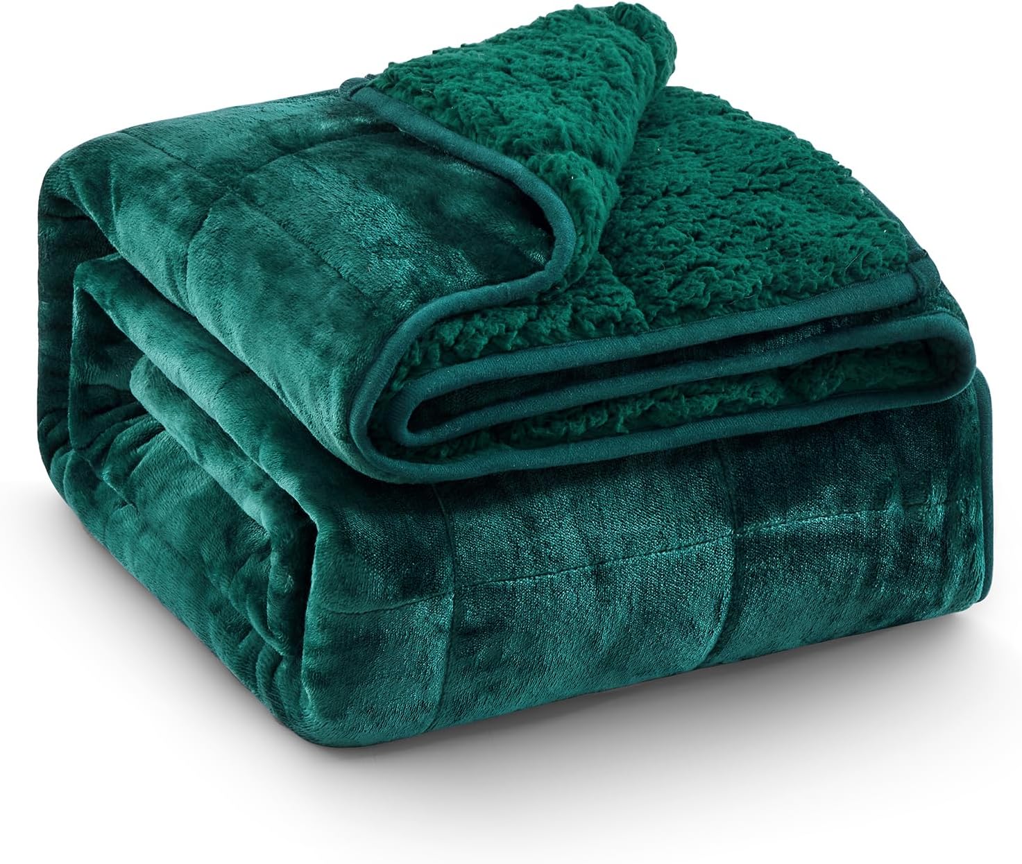 Super Fuzzy Soft Sherpa Fleece Weighted Blanket for Comfort