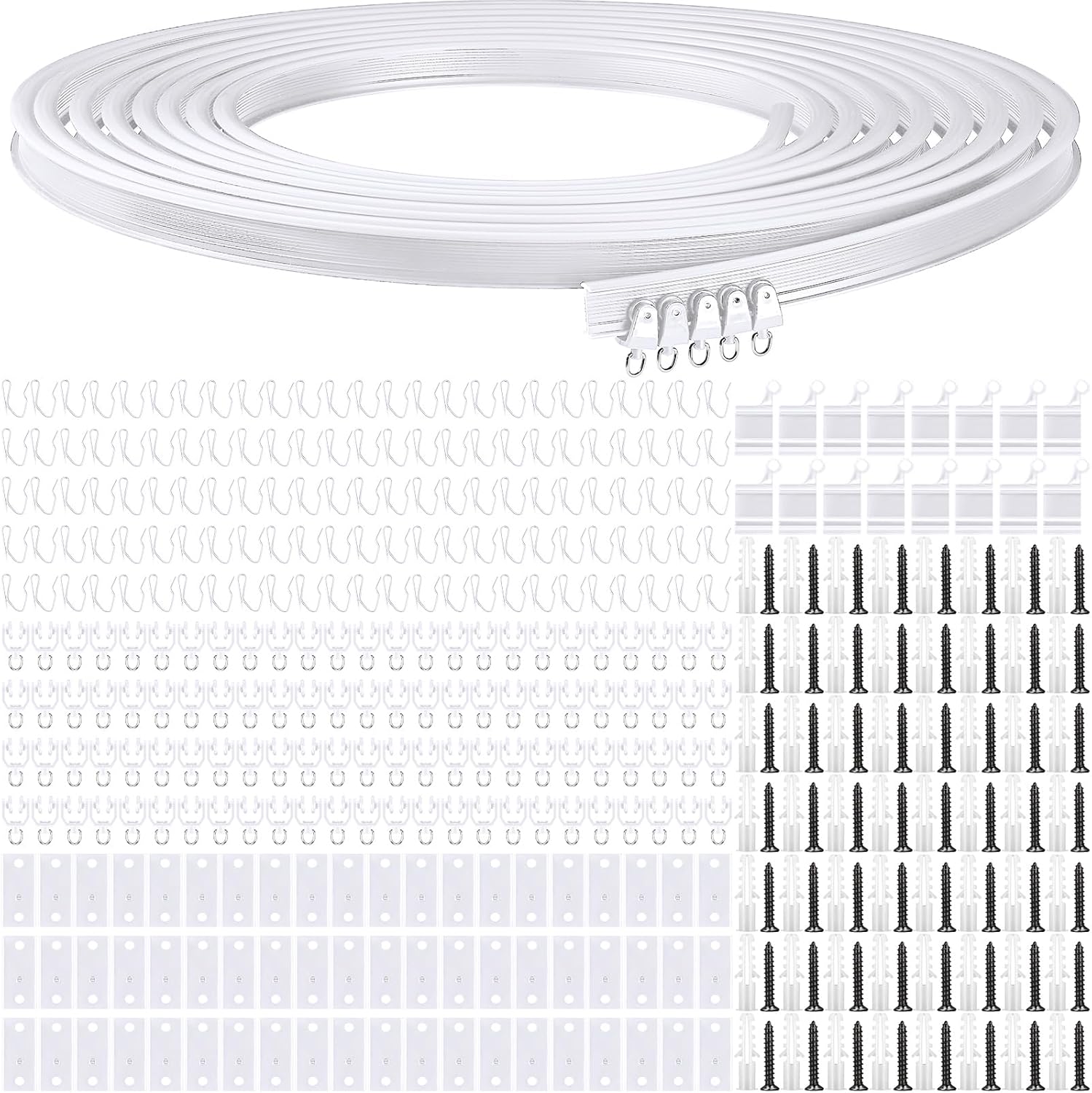 Flexible Ceiling Curtain Track for RV - 65.6ft White