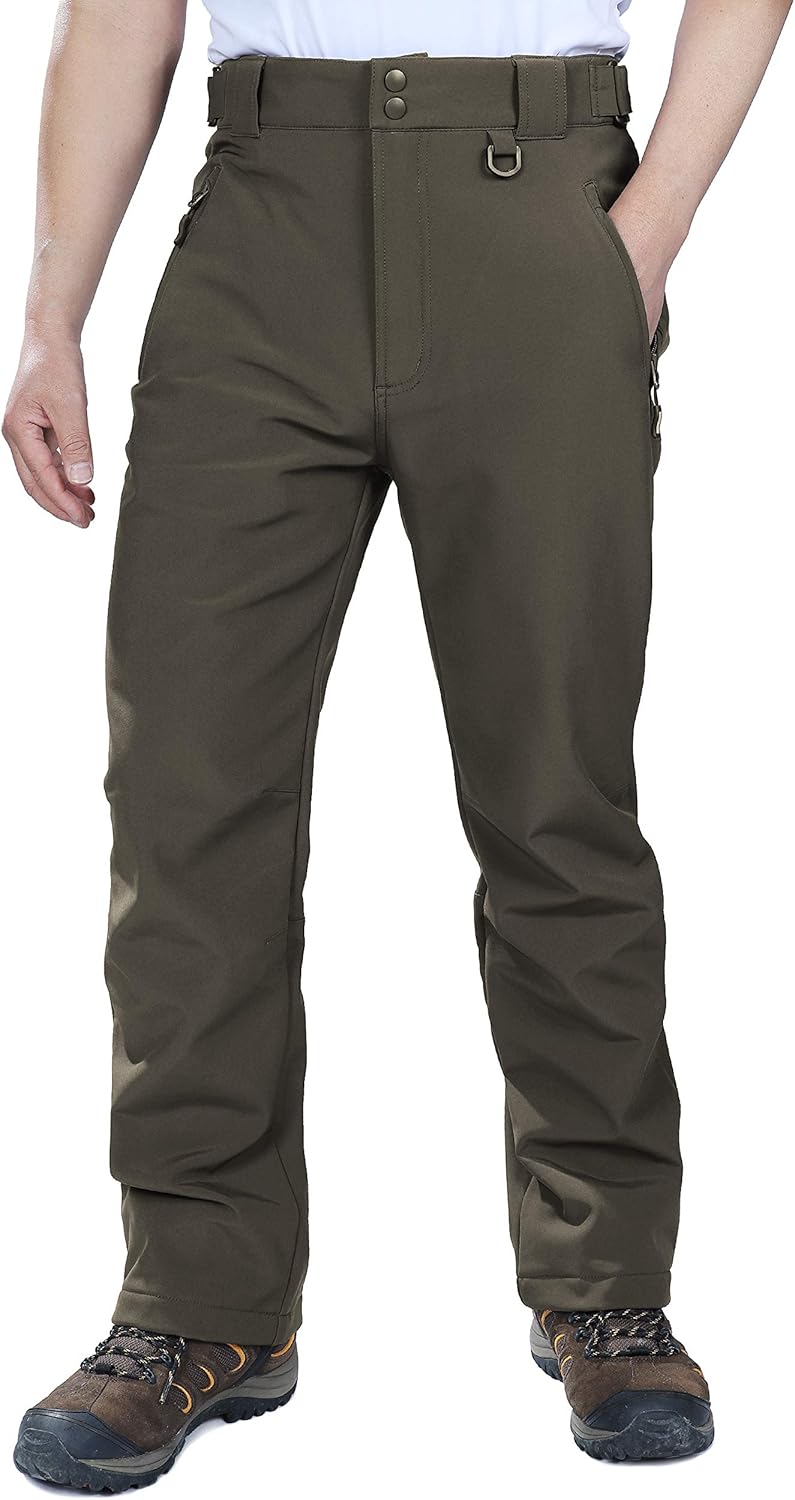 Waterproof Fleece-Lined Snow Pants for Men