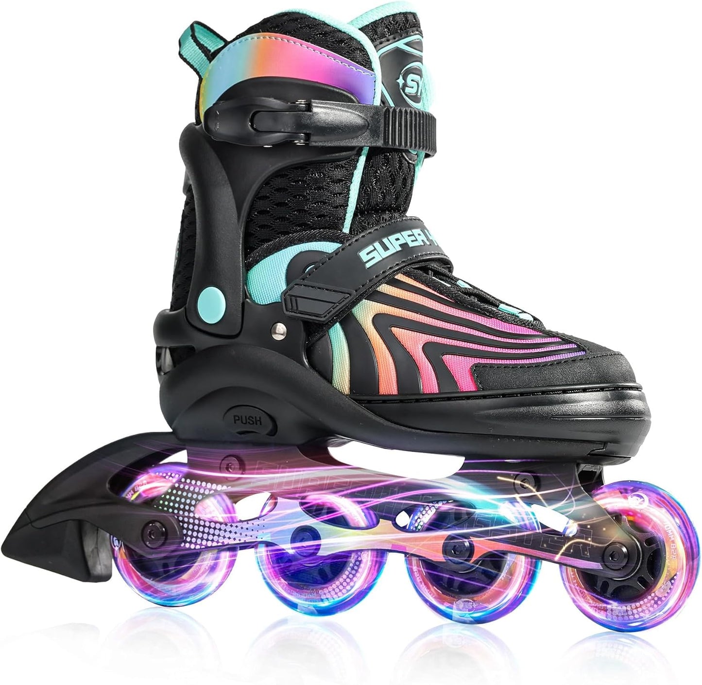 Adjustable Light Up Roller Skates for Kids Ages 4-12