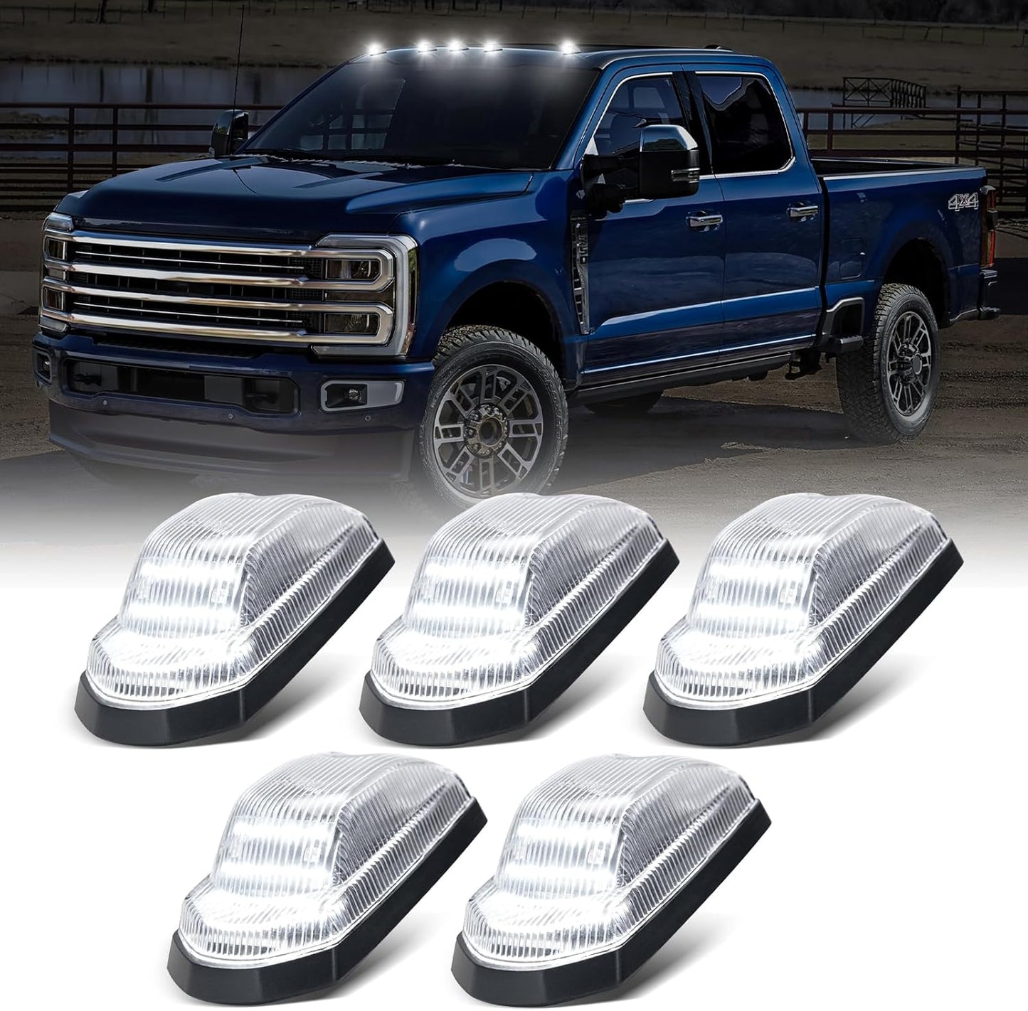LED Cab Roof Marker Lights for F250 F350 F450 F550 Super Duty