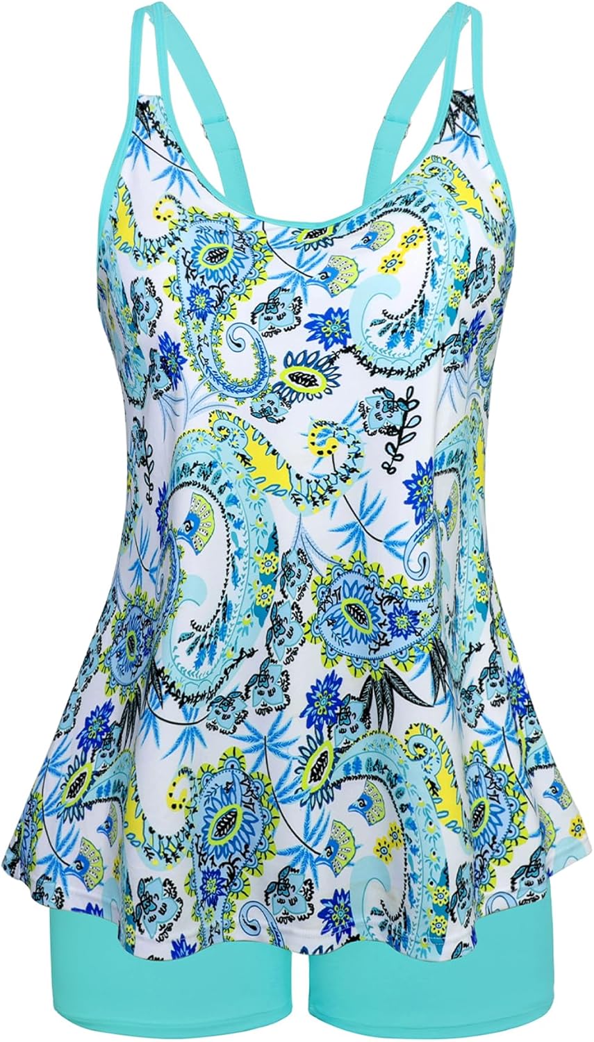 Arolina Tankini Swimsuits for Women with Tummy Control Design