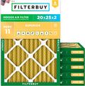 Filterbuy 20x25x2 Air Filter MERV 11 - Superior Pet & Allergy Defense