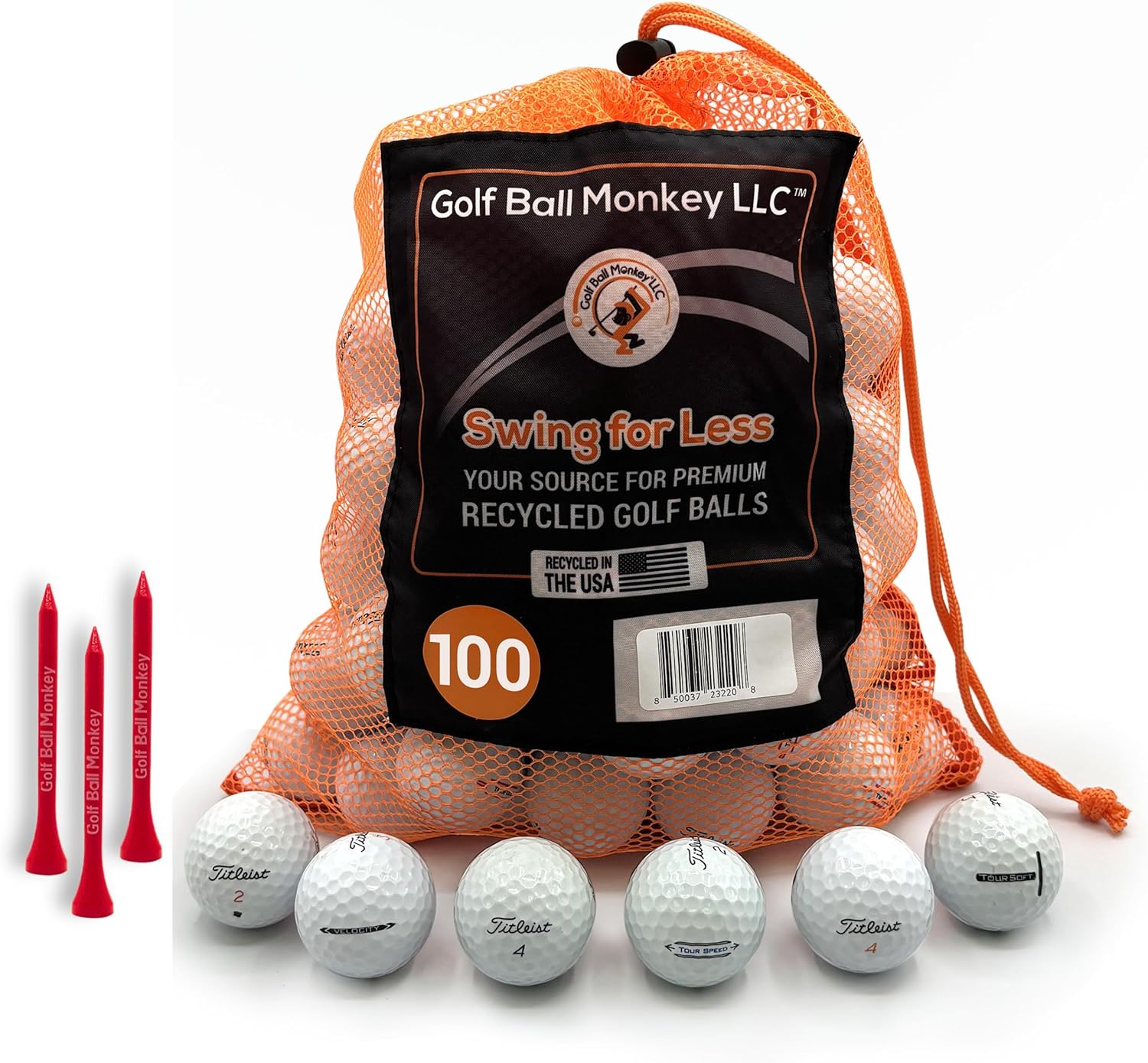Titleist Mix Golf Balls + Tees & Bag