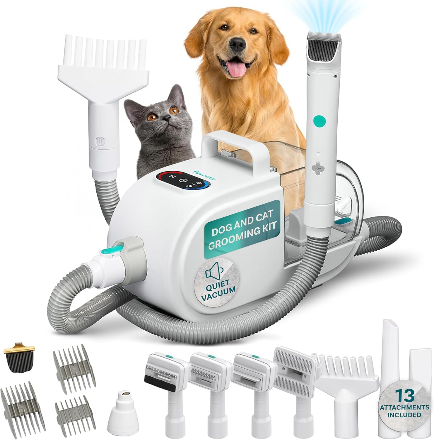 PetCove Dog Grooming Kit: Clippers, Nail Grinder & Dryer