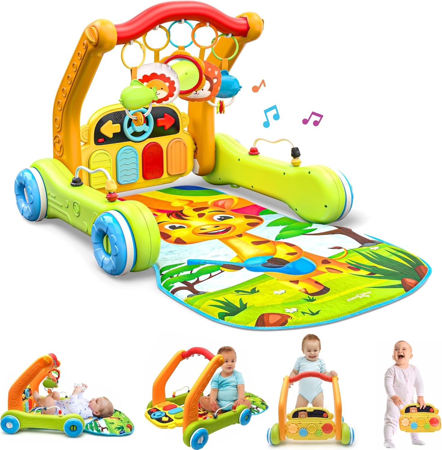 4-in-1 Baby Play Mat & Activity Center - Fun & Developmental!