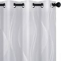 Deconovo Room Darkening Blackout Curtains, Wave Foil Pattern - Light