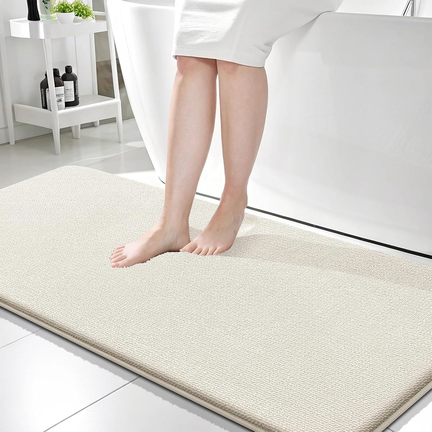 OLANLY Thick Memory Foam Bath Mat Rug for Luxurious Comfort