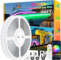 Boat Lights Led Waterproof 66FT 12V RGB Marine LED Strip - App & Music
