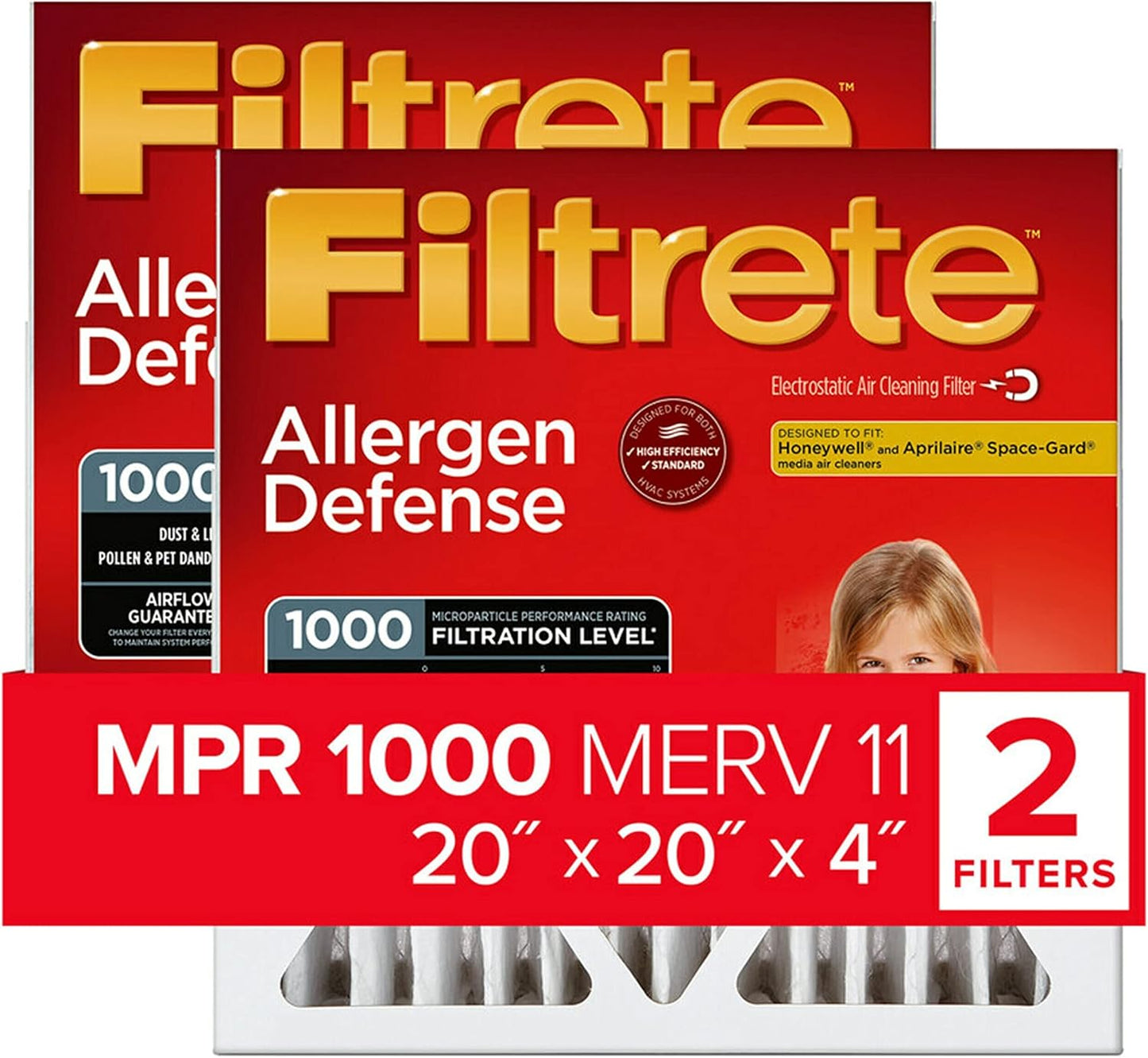 Filtrete 20x20x4 AC Furnace Air Filter with Micro Allergen Defense