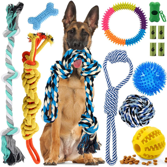 14-Pack Aggressive Chewer Dog Rope Toys by ZOUTOG