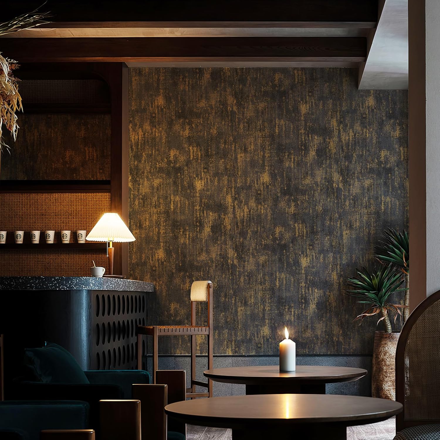 Vintage Metallic Peel and Stick Wallpaper for Modern Spaces