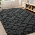 LOCHAS Luxury Shag Area Rug 4x6 ft Geometric Plush Fluffy Rug - Extra
