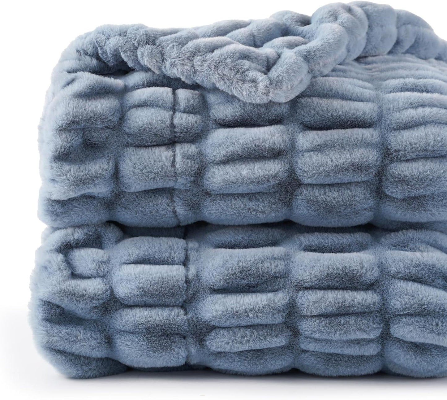 BATTILO HOME Faux Fur Throw Blanket for Cozy Living Room Decor