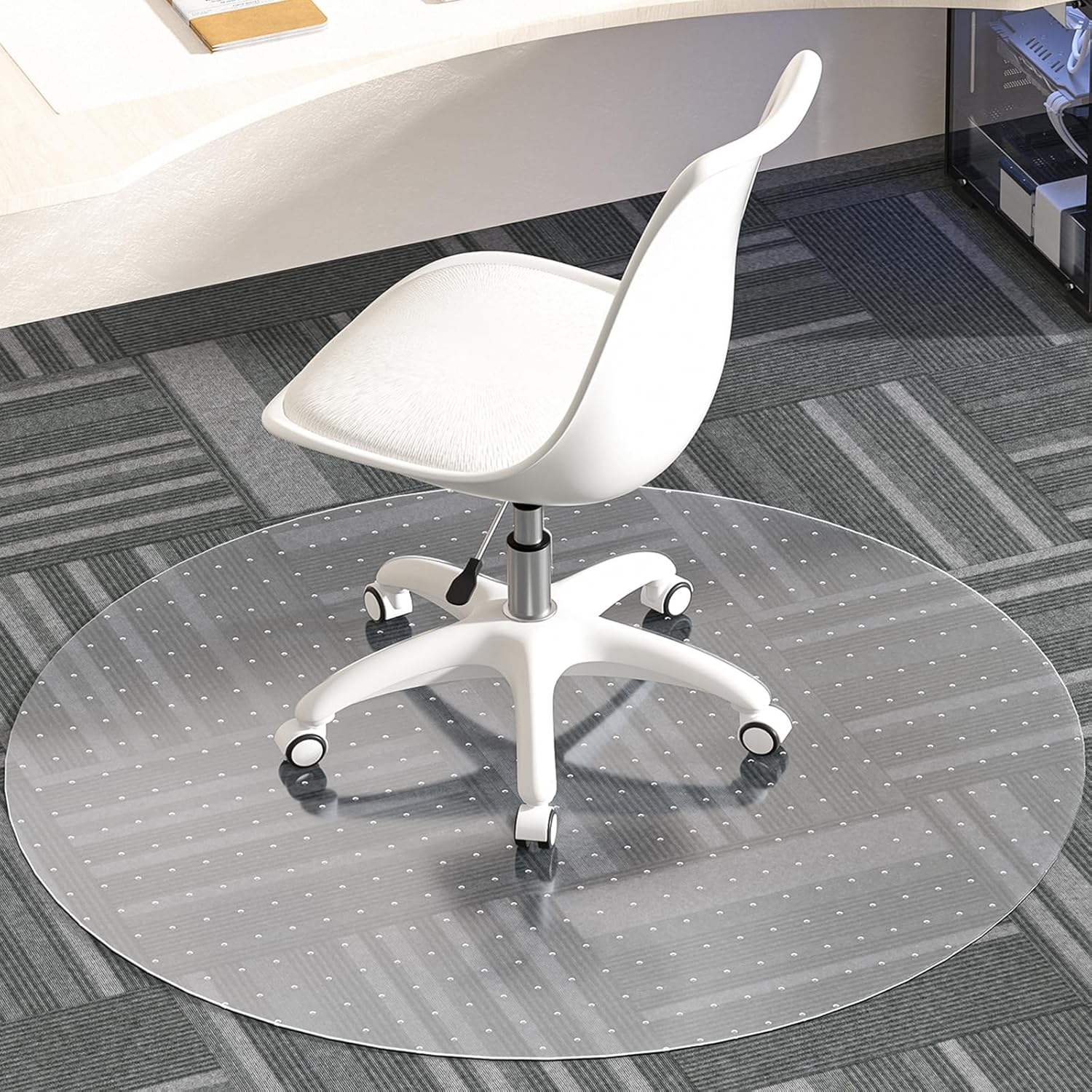 Office Chair Mat for Carpet - Clear and Thick 36 in Round Design