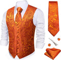 Men's Paisley Jacquard Waistcoat 5PCS Set - Formal & Leisure