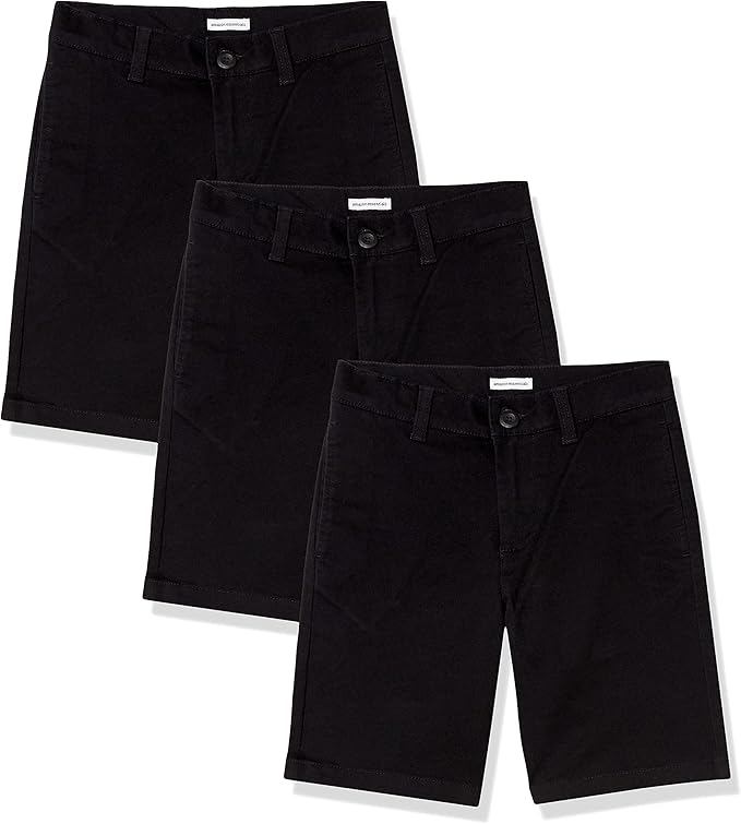 Boys and Toddlers' Uniform Woven Flat-Front Shorts Multipacks