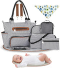 Moclever 8pc Diaper Tote Set - Organized Travel-Ready Baby Bag