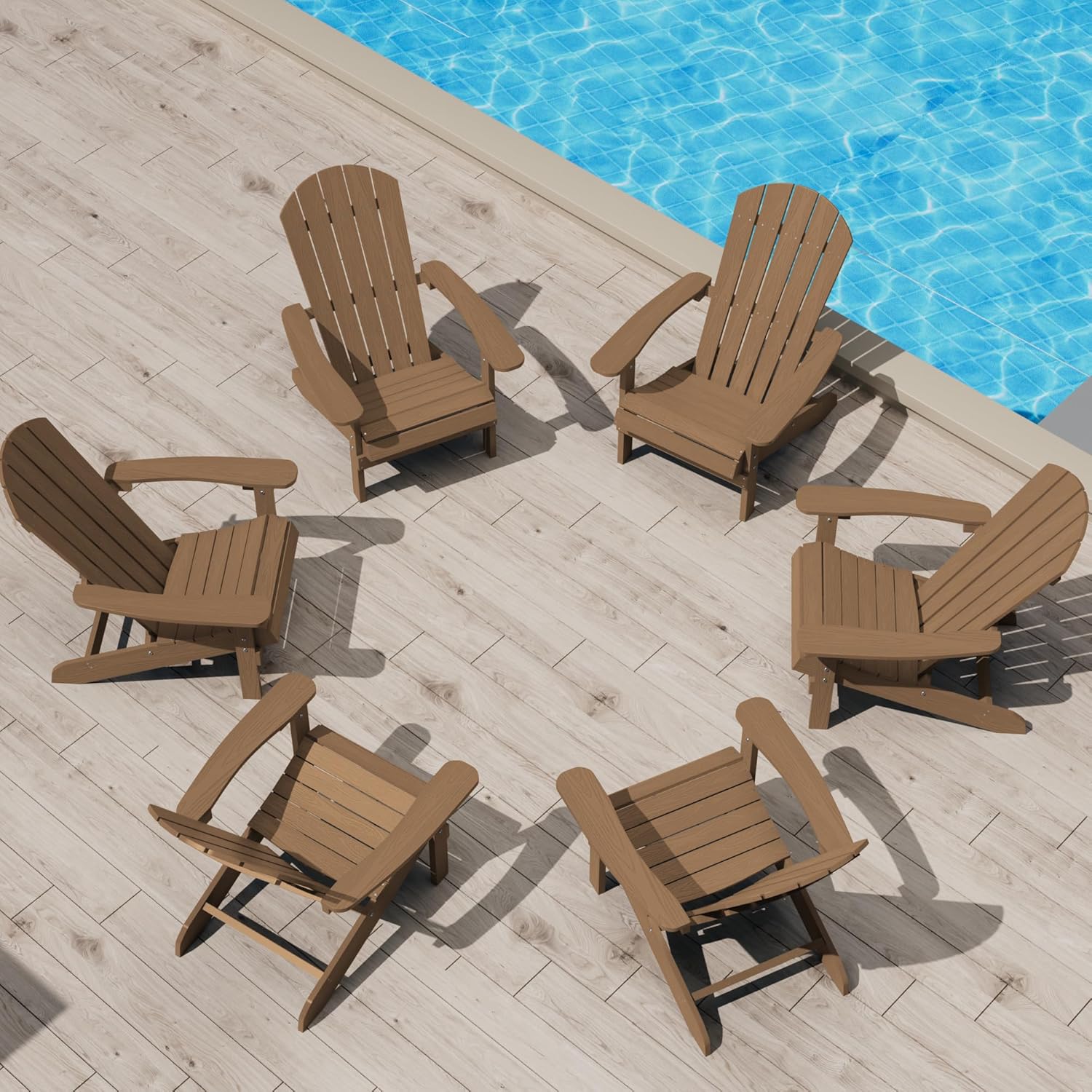 Adirondack Chairs Set of 6: Durable Outdoor Seating for All