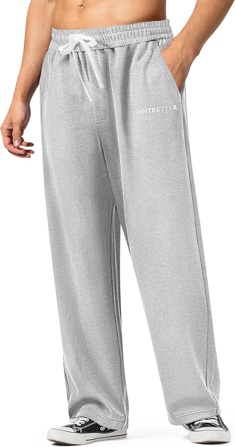 HHZ Men's Cotton Loose Fit Sweatpants for Yoga and Gym