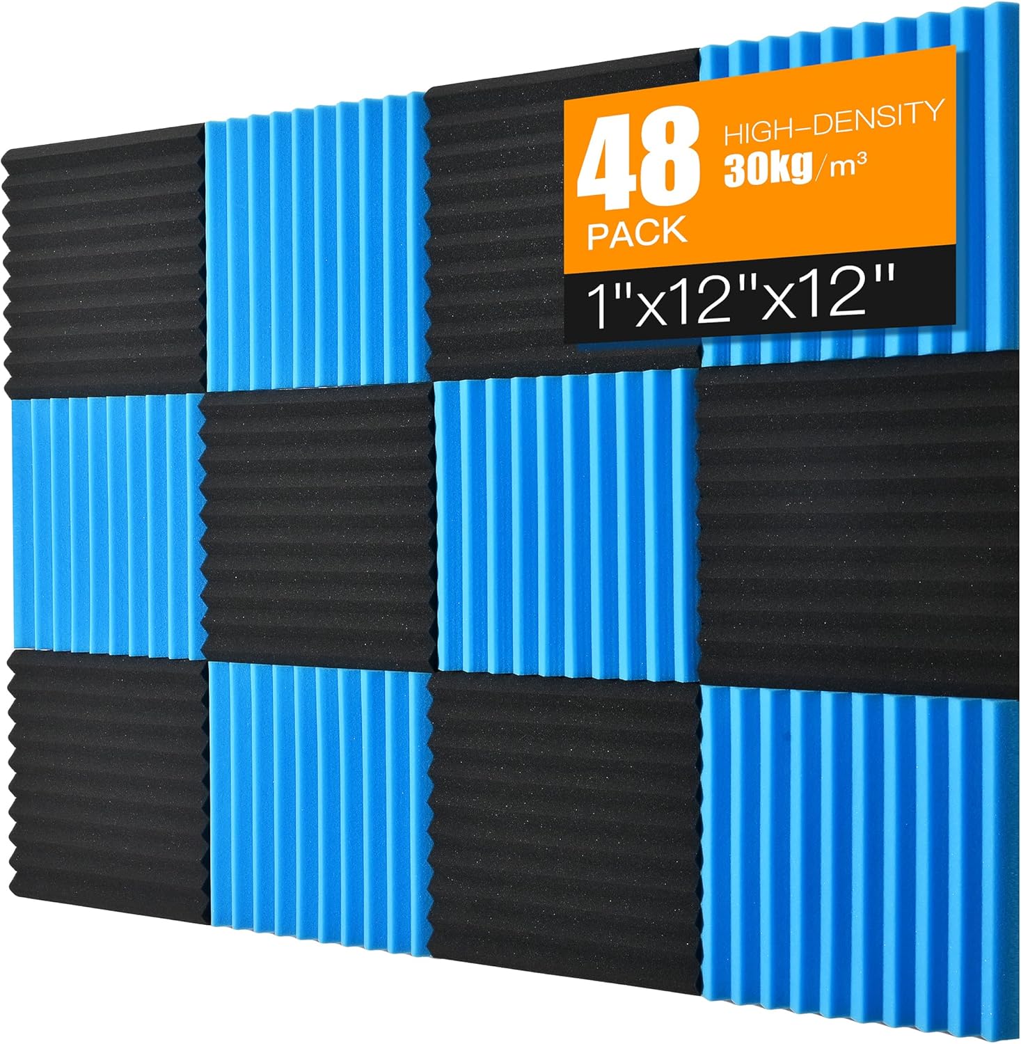 Sound Proof Foam Panels for Wall - 48 Pack Acoustic Panels