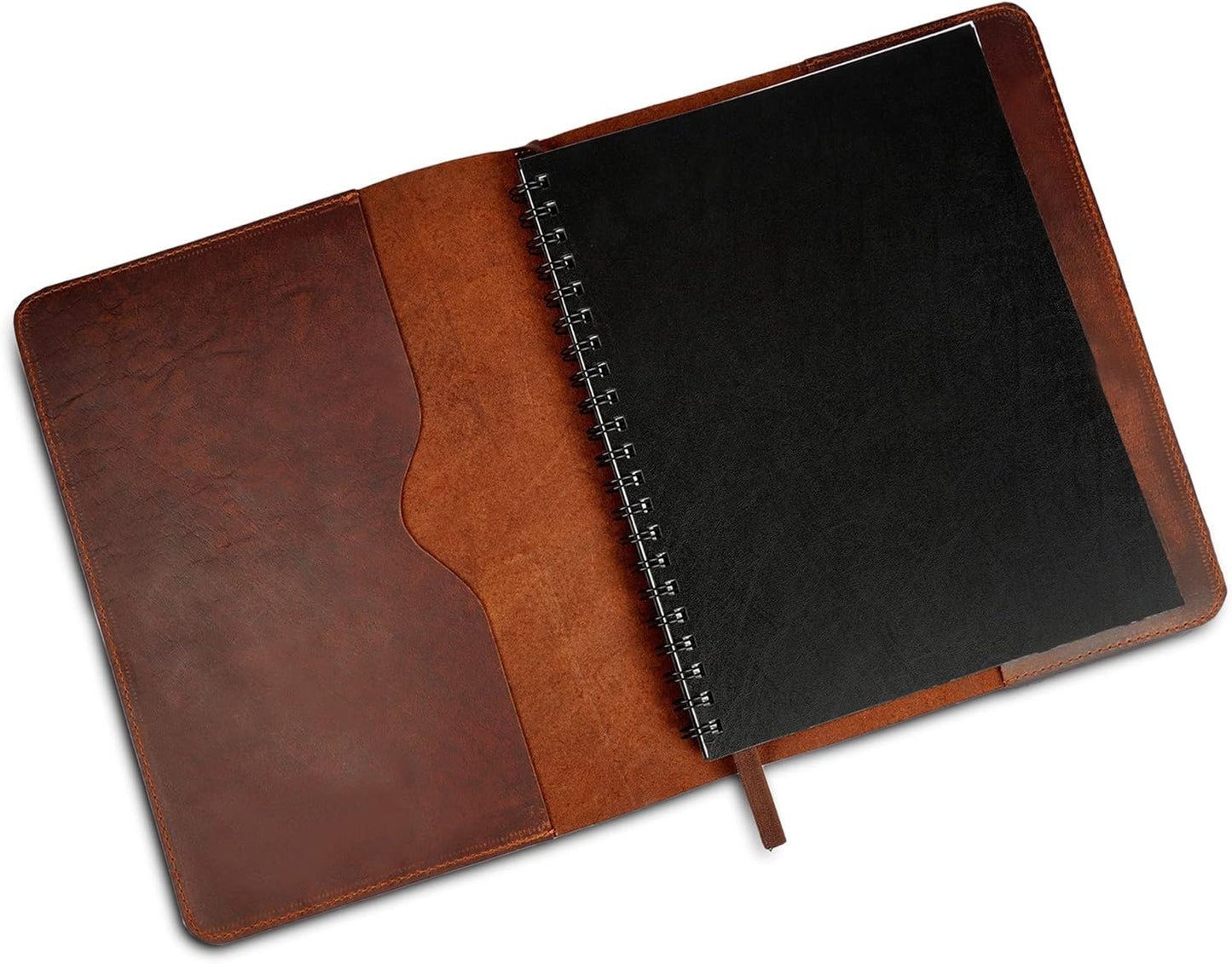 Handmade Brown Leather Journal Cover - Refillable & Durable