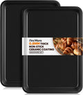 2 Pack Cookie Sheets for Baking - Thick Carbon Steel Non Stick Pans