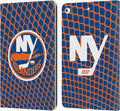 NHL Net Pattern New York Islanders Leather Wallet Case for iPad 9.7