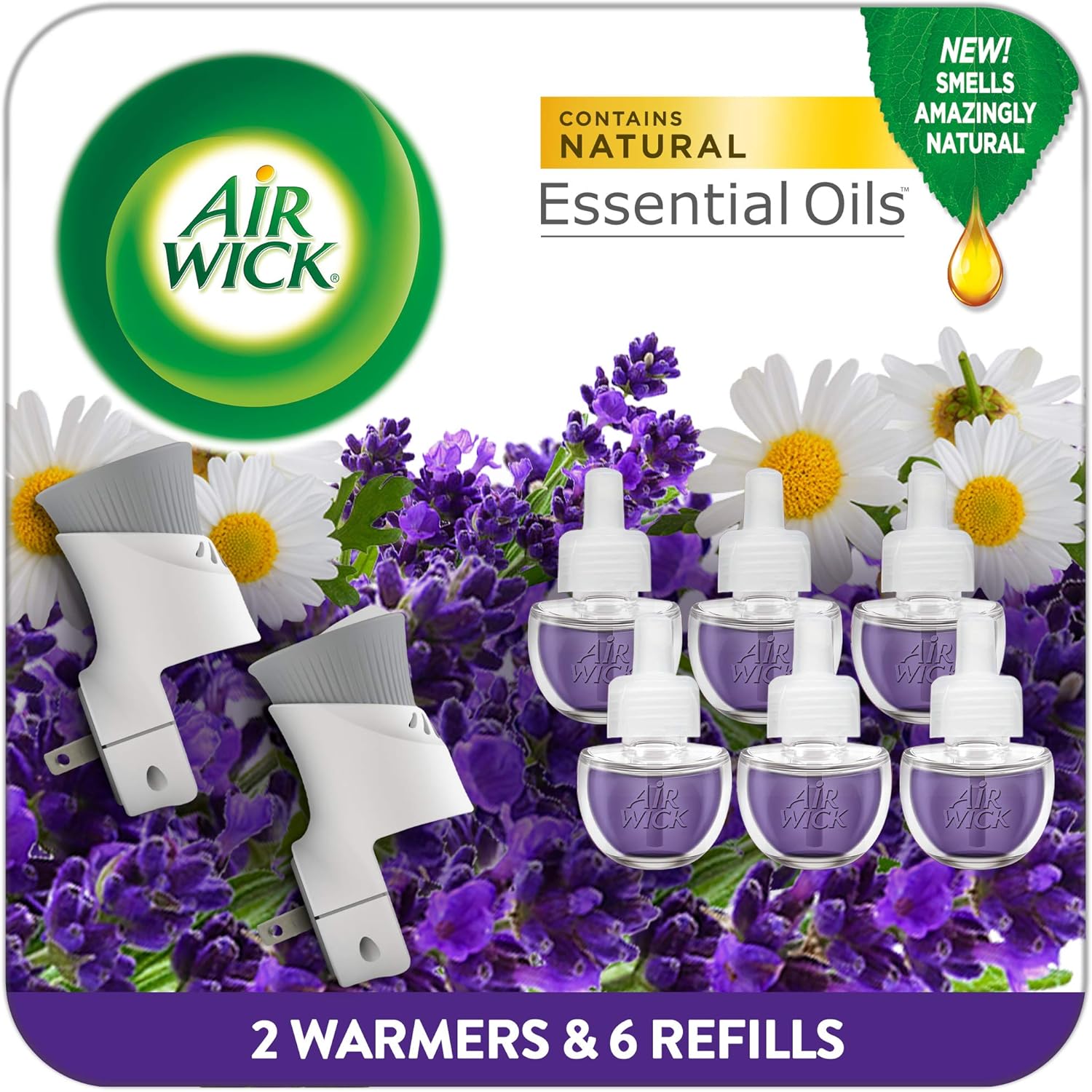 Lavender & Chamomile Scented Oil Kit - 6 Refills, Eco-Friendly