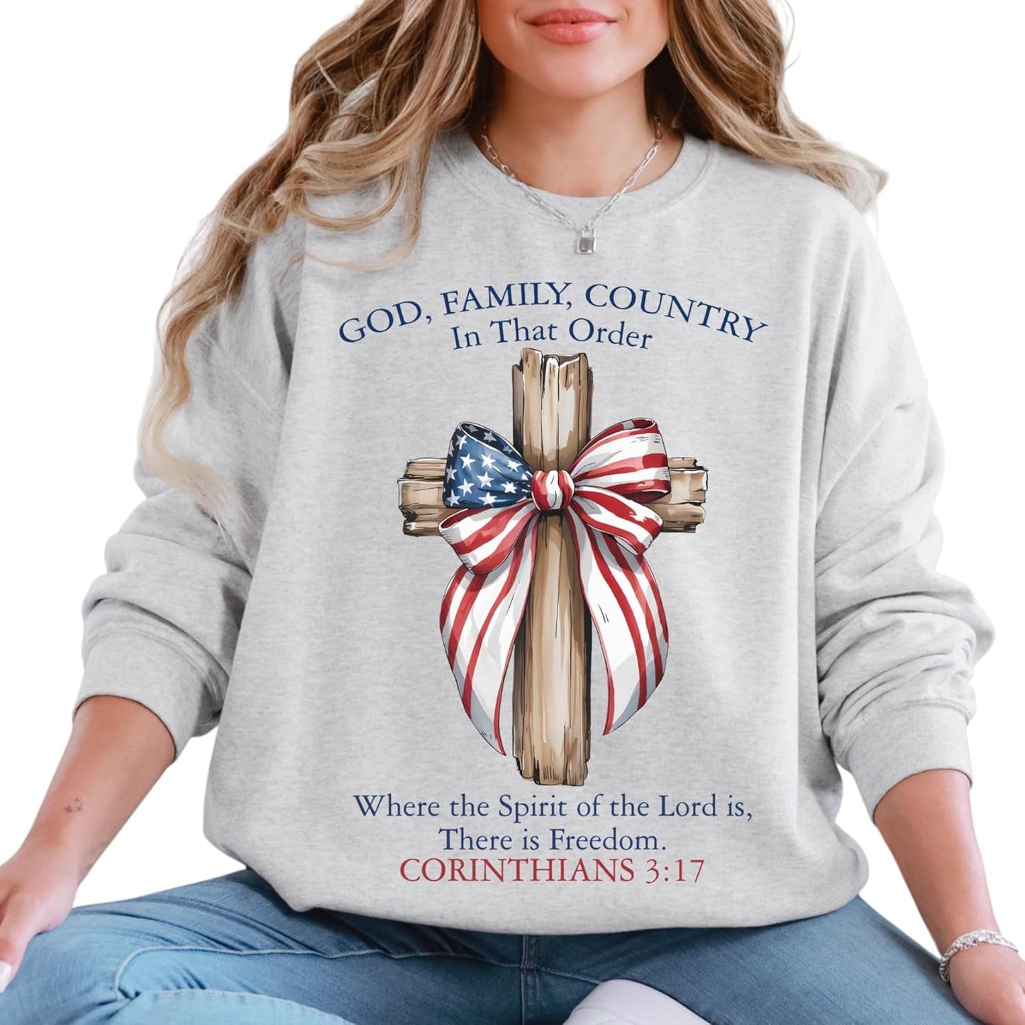 Charlie Kirk Freedom Sweatshirt - Unisex Crewneck Tribute