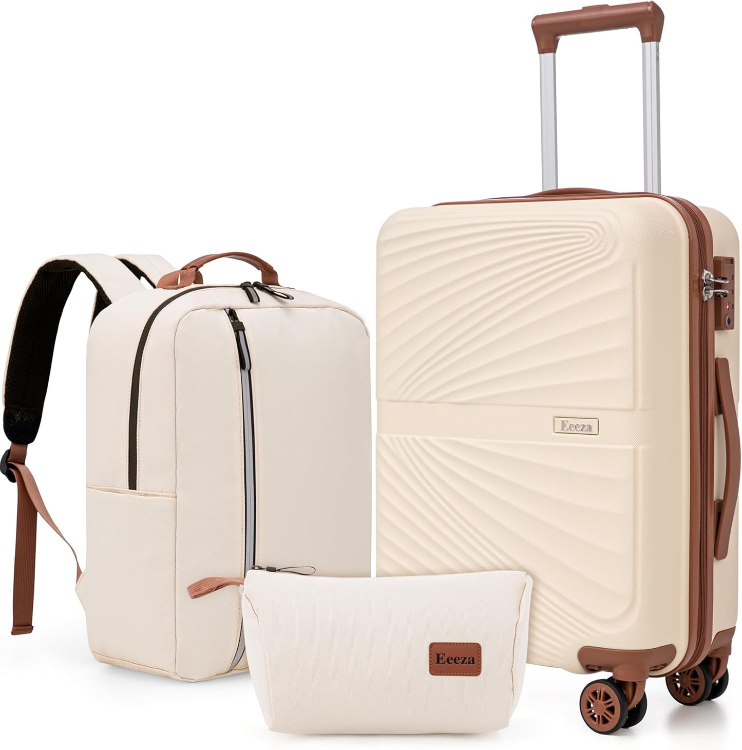 Durable 3 Piece Luggage Set with TSA Lock and Spinner Wheels