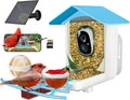 AI Bird Feeder Camera: 64GB Solar 2K HD Video, WiFi, Kadymay