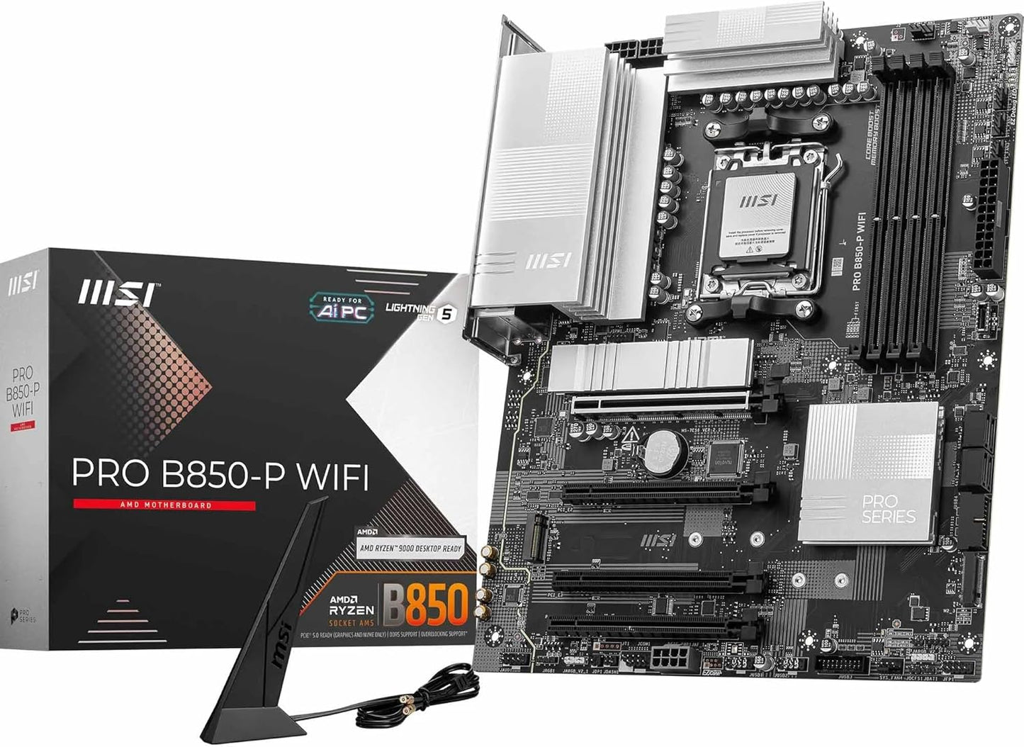 MSI PRO B850-P WiFi Motherboard for AMD Ryzen Processors