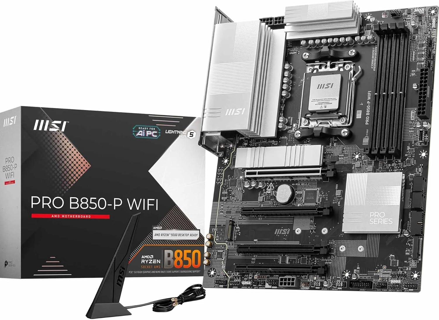 MSI PRO B850-P WiFi Motherboard for AMD Ryzen Processors