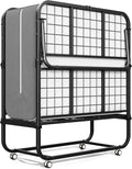 INTERGREAT Folding Bed with Mattress for Adults - Compact Guest Bed