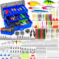 Large 3 Layers Tackle Box with 471 Pc Fishing Gear Kit - Complete Set