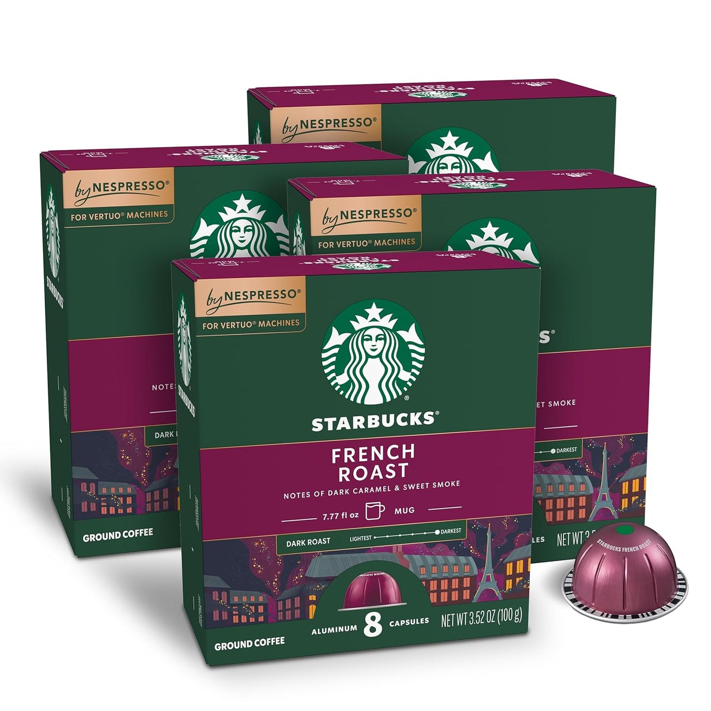 Starbucks by Nespresso Vertuo Dark Roast Coffee Pods, 32-count
