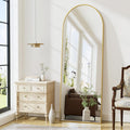 Arched Floor Mirror 56in x 20in Full Length - Gold Arched Design