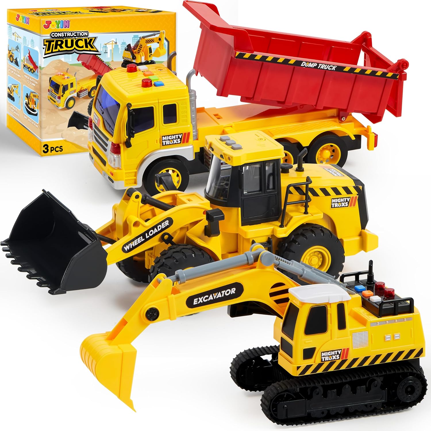 JOYIN 3 Pack Construction Toy Set for Ultimate Sand Play Fun
