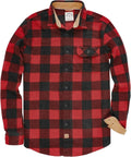Dubinik Mens Flannel Shirt Long Sleeve Button-Down - Warm, True Fit at